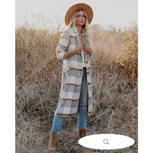 Alanis Pocketed Plaid Coat